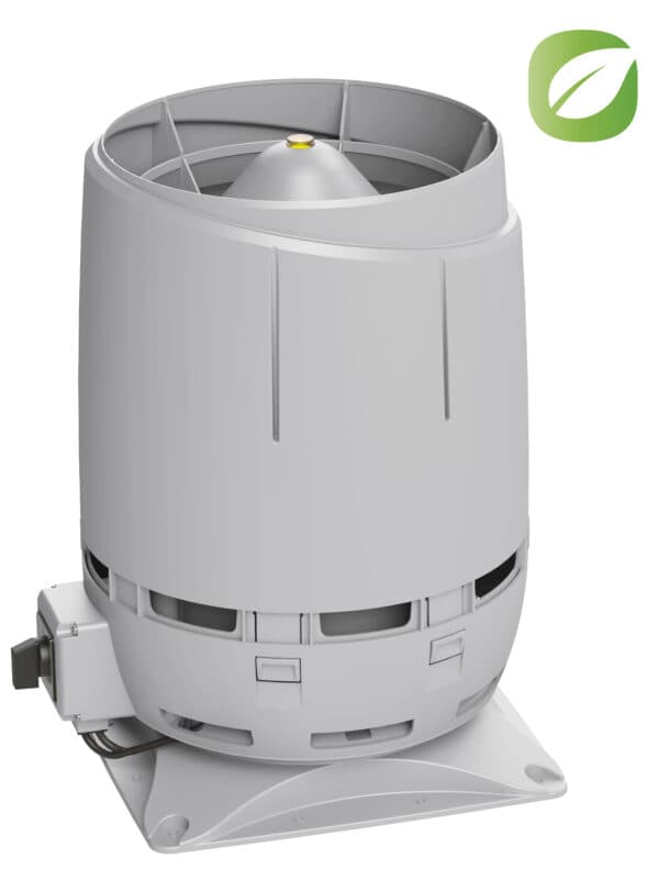 Вентилятор Vilpe FLOW ECo125S + основание 300*300, светло-серый - Image 1