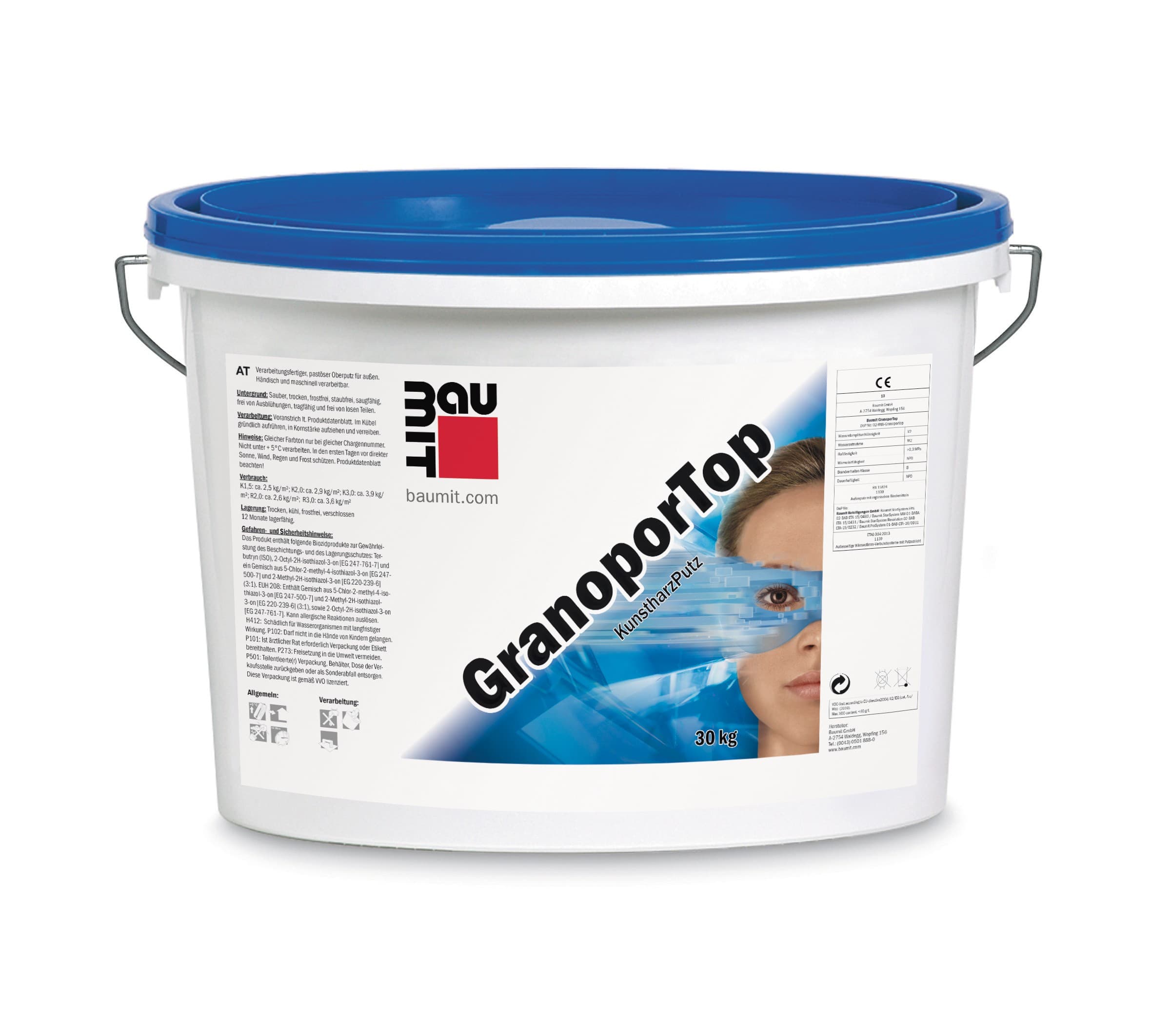 Штукатурка декоративная акриловая Baumit GranoporTop Шуба 1.5 база, 25 кг - Image 1