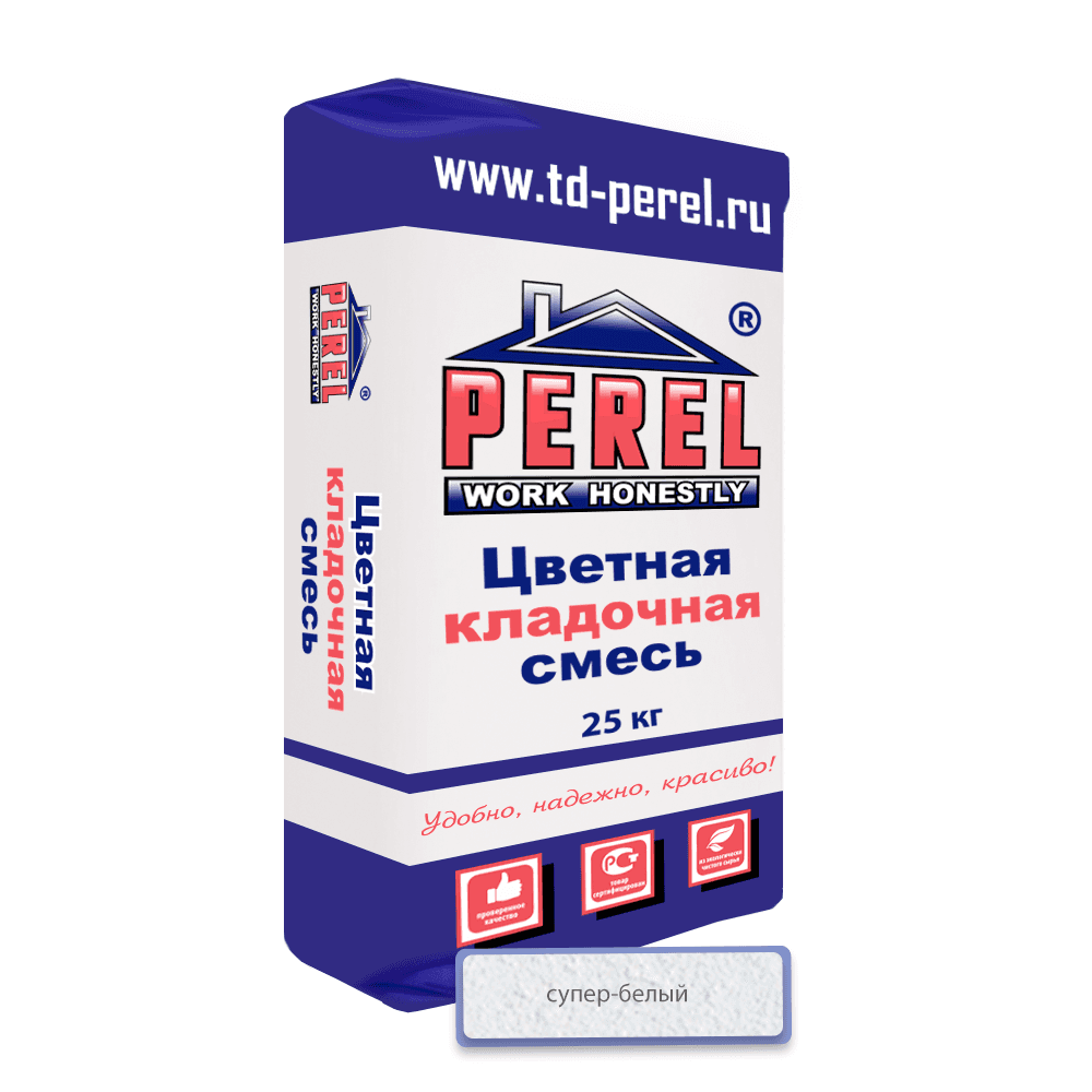 Раствор кладочный цветной Perel SL 0001 супер-белый, 25 кг - Image 1
