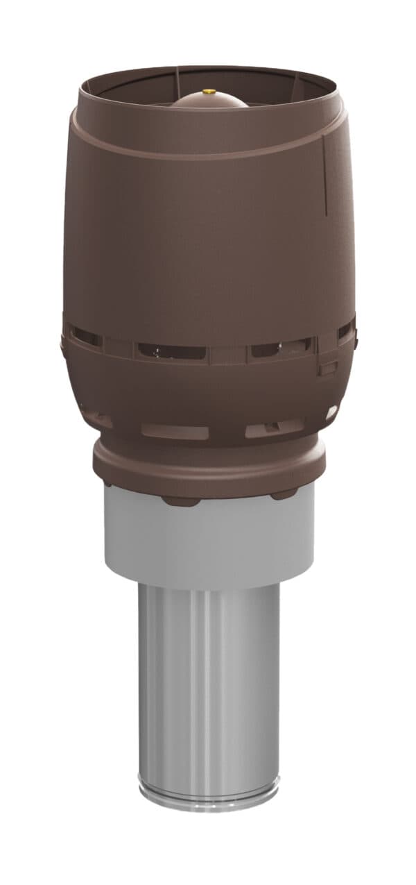 Выход вентиляционный изолированный с колпаком Vilpe FLOW XL 200C/IS/450, коричневый - Image 1