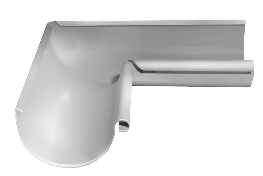 Угол желоба внутренний Grand Line 90 гр 125 мм RAL 9003 сигнальный белый - Image 1