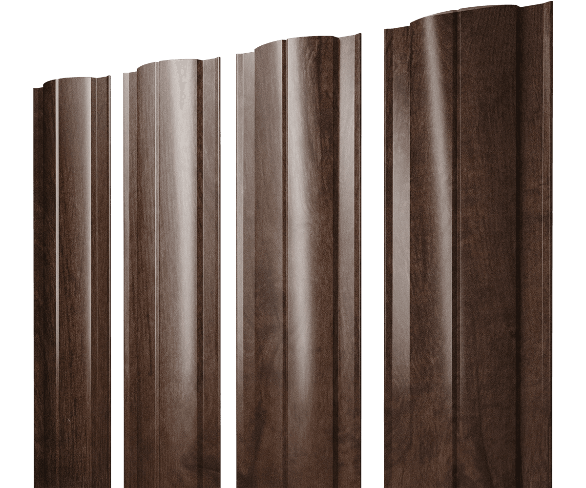 Штакетник Круглый с прямым резом 0,45 Print Premium Antique Wood TwinColor - Image 11