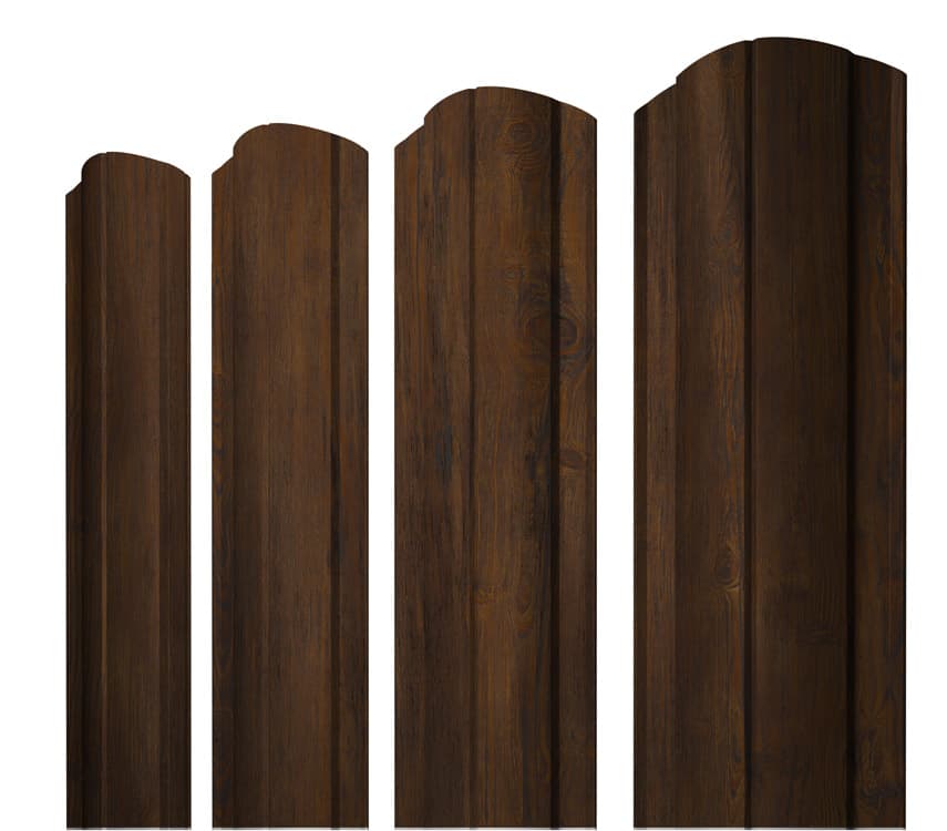 Штакетник Круглый фигурный 0,45 Print Elite Chestnut Wood - Image 1