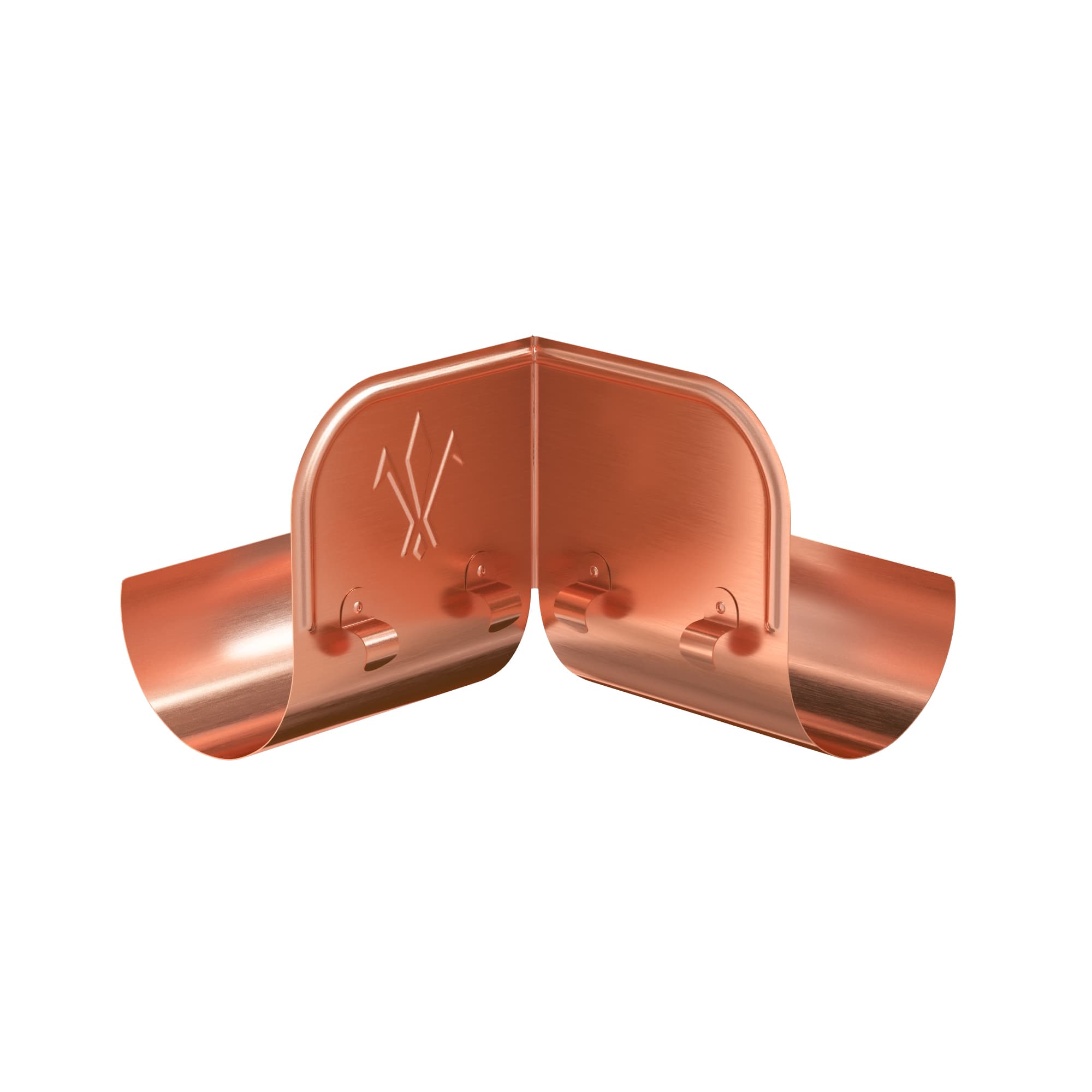 Ограничитель перелива угловой L=0,2*0,2 м Ø150 AquaSystem медь - Image 1