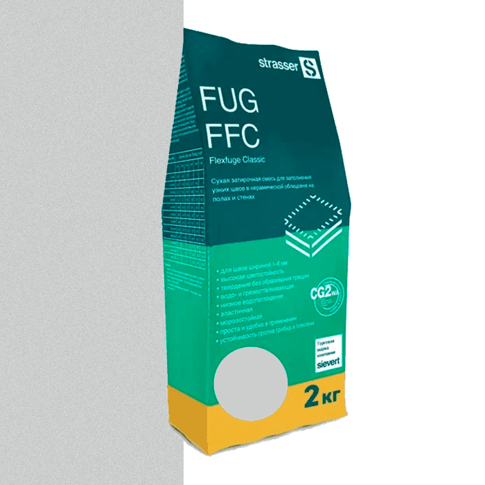 Смесь затирочная strasser FUG FFC 04 светло-серый, 2 кг - Image 1