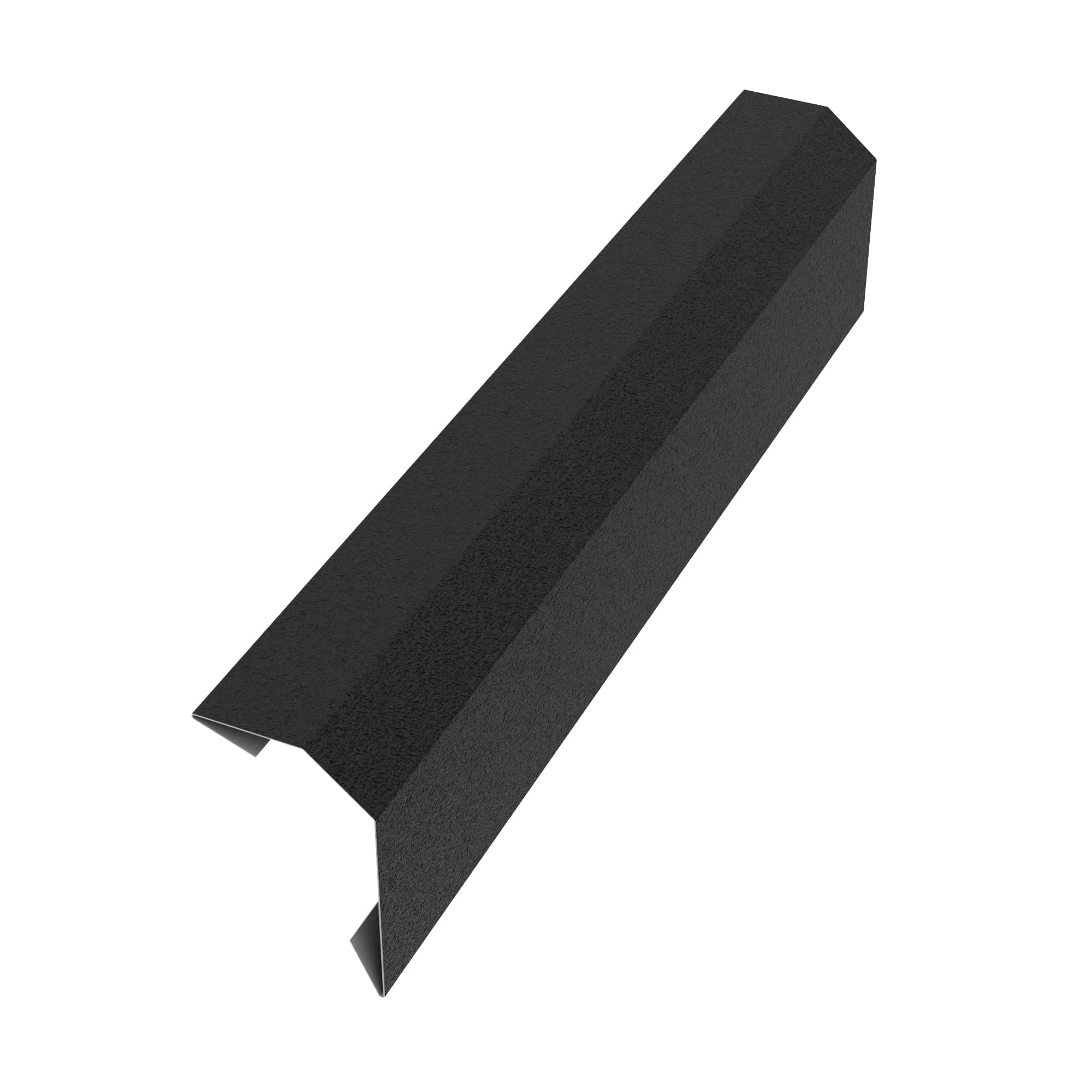 Планка пристенная в штробу L=2 м AquaSystem PU Matt (Zn275) 0,5 черный матовый RAL 9005 - Image 1