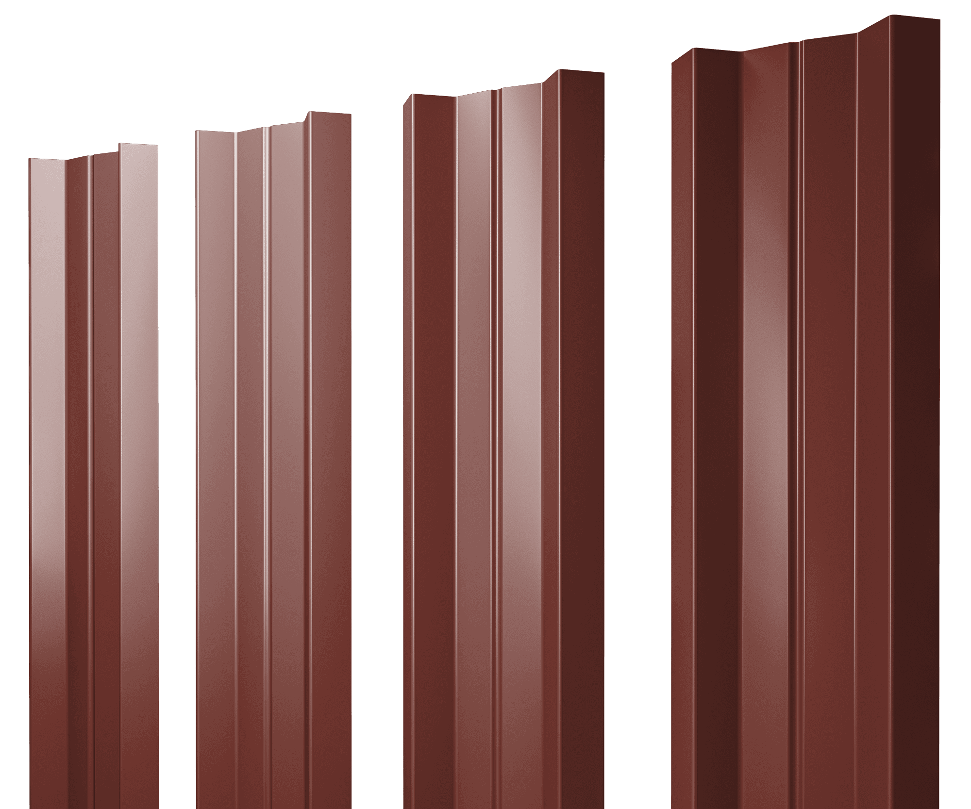 Штакетник М-образный А с прямым резом 0,45 PE RAL 3009 оксидно-красный - Image 17