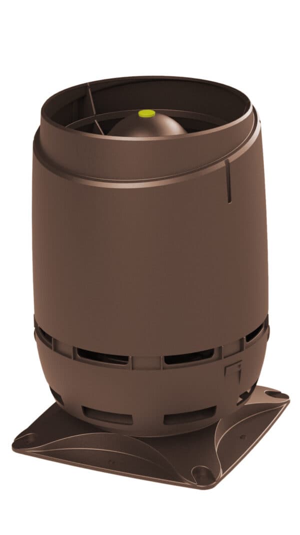 Выход вентиляционный Vilpe FLOW 125S + основание 250*250, коричневый - Image 1