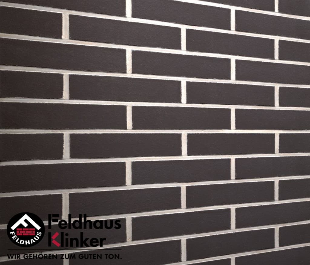 Плитка фасадная клинкерная Feldhaus Klinker R700NF9 anthracit liso, 240*71*9 мм - Image 2