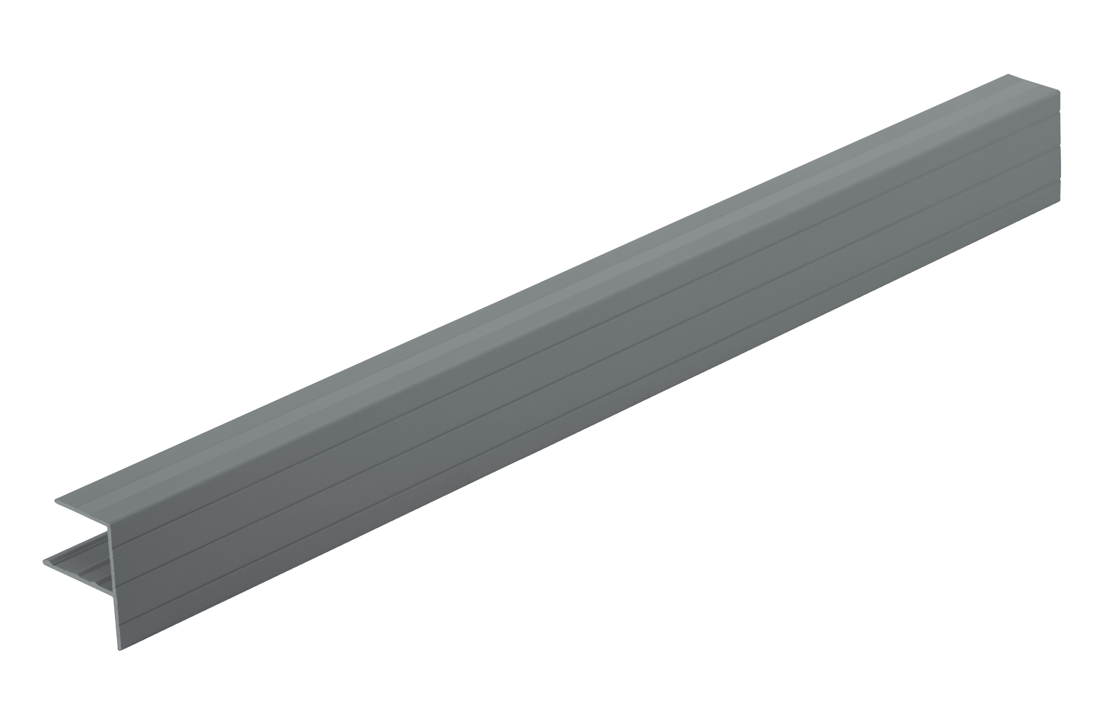 F-профиль закрывающий алюминиевый GRINDERDECO Серый, 3000*17,5*10 мм - Image 1
