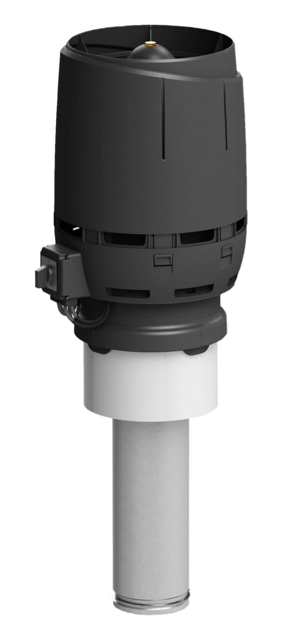 Вентилятор крышный Vilpe FLOW ECo125C/400, черный - Image 1