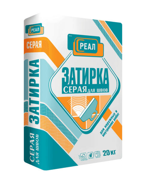 Затирка для расшивки швов РЕАЛ серая, 20 кг - Image 1