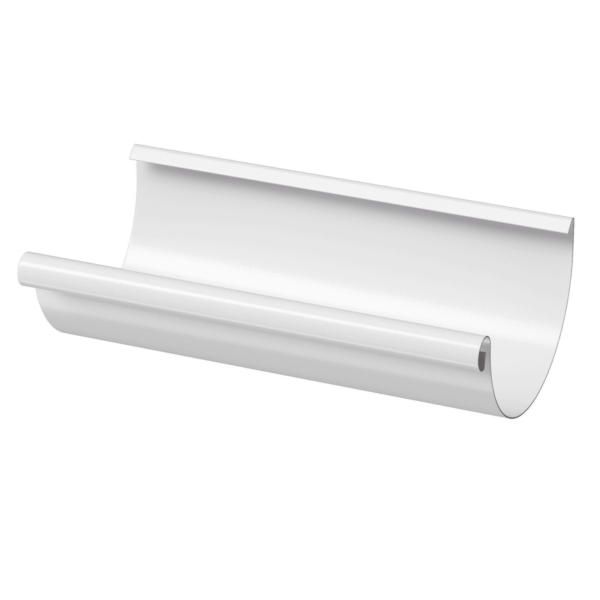 Желоб полукруглый L=3 м Ø125 Docke Stal Premium, RAL 9003 Пломбир - Image 1