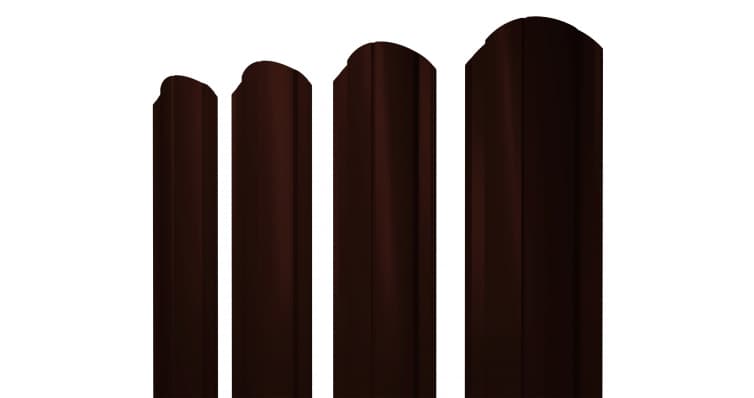 Штакетник Круглый фигурный 0,45 Drap RR 32 темно-коричневый - Image 19