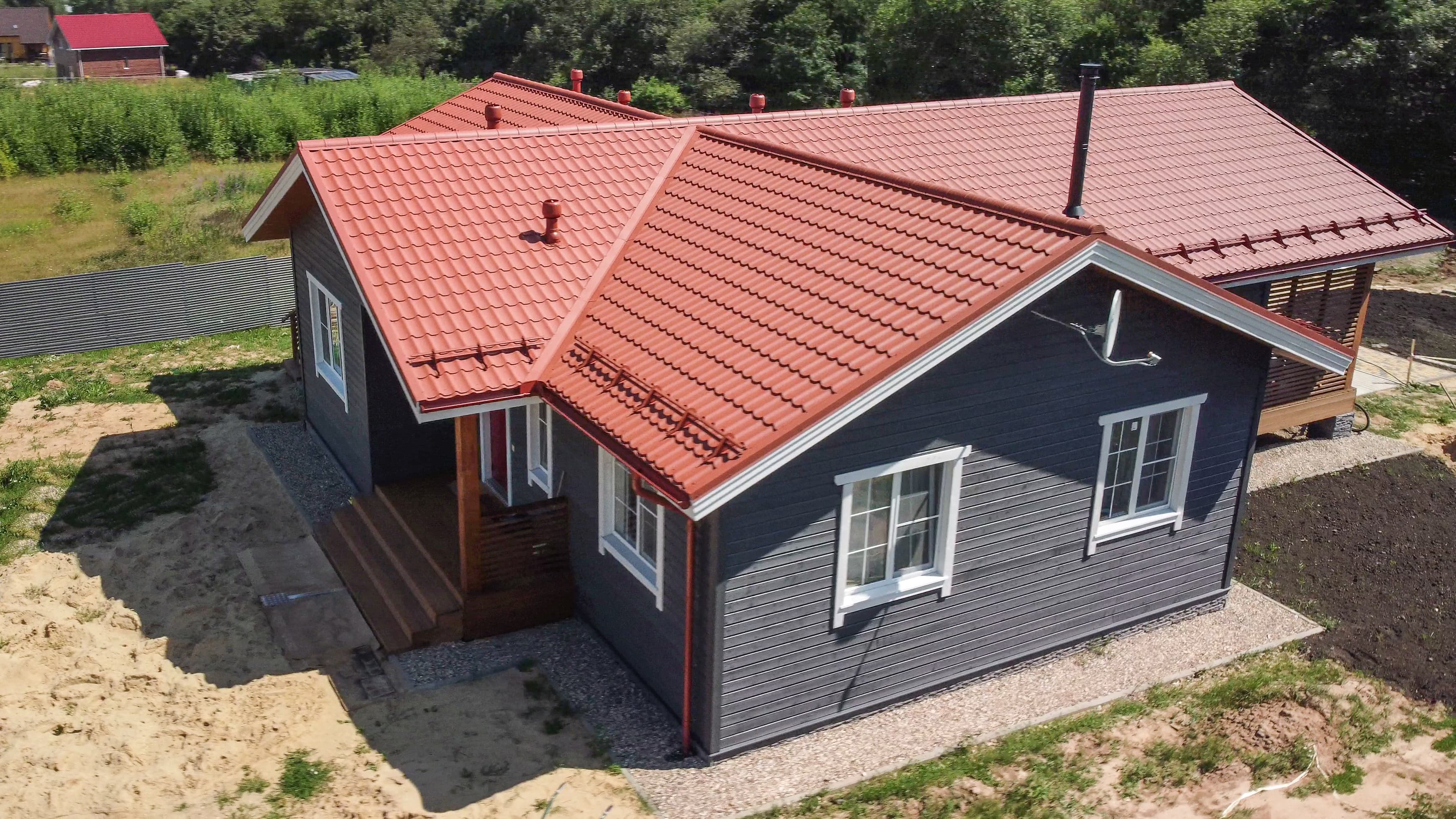 Металлочерепица классик Grand Line 0,5 PurLite Matt RAL 8004 терракота - Image 2