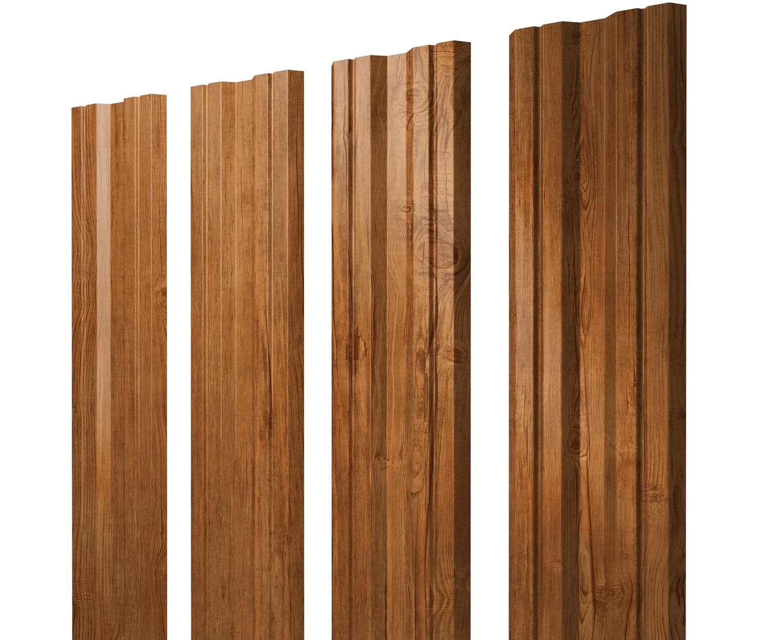 Штакетник Twin с прямым резом 0,45 Print-Double Elite Golden Wood - Image 1