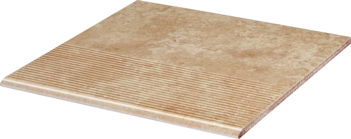 Ступень клинкерная с насечками структурная Paradyz Ilario Beige, 300*300*8,5 мм - Image 1