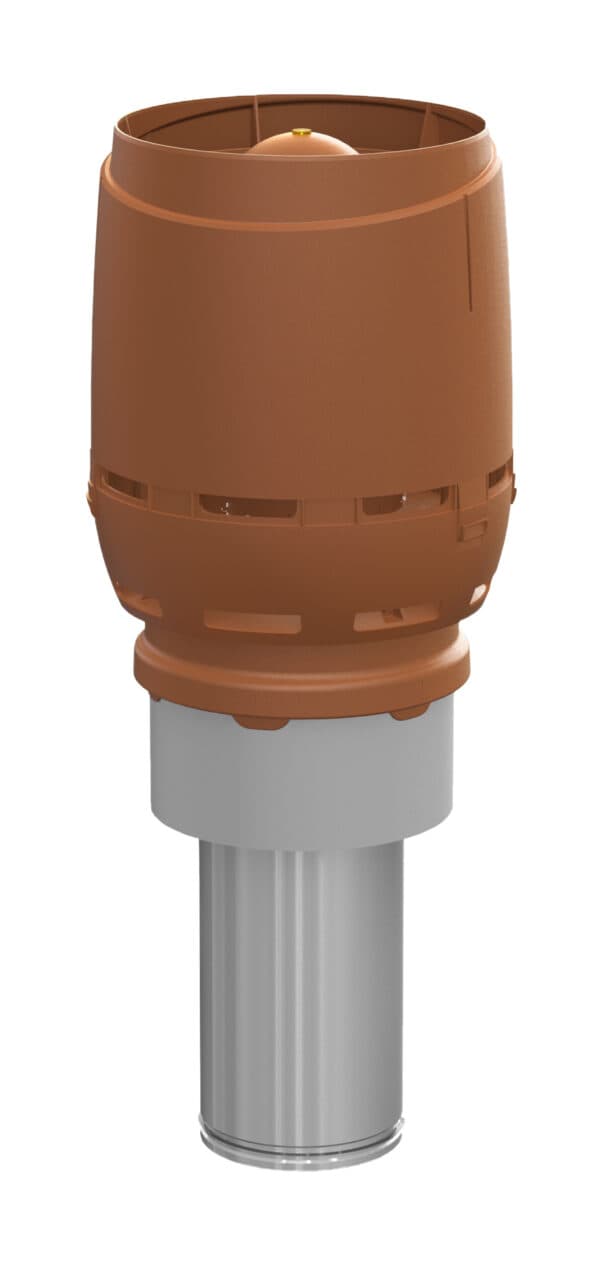 Выход вентиляционный изолированный с колпаком Vilpe FLOW XL 200C/IS/450, кирпичный - Image 1