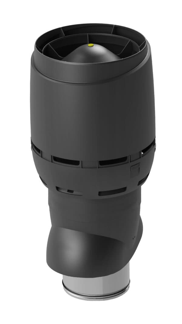 Выход вентиляционный изолированный с колпаком Vilpe FLOW XL 250P/IS/700, черный - Image 1