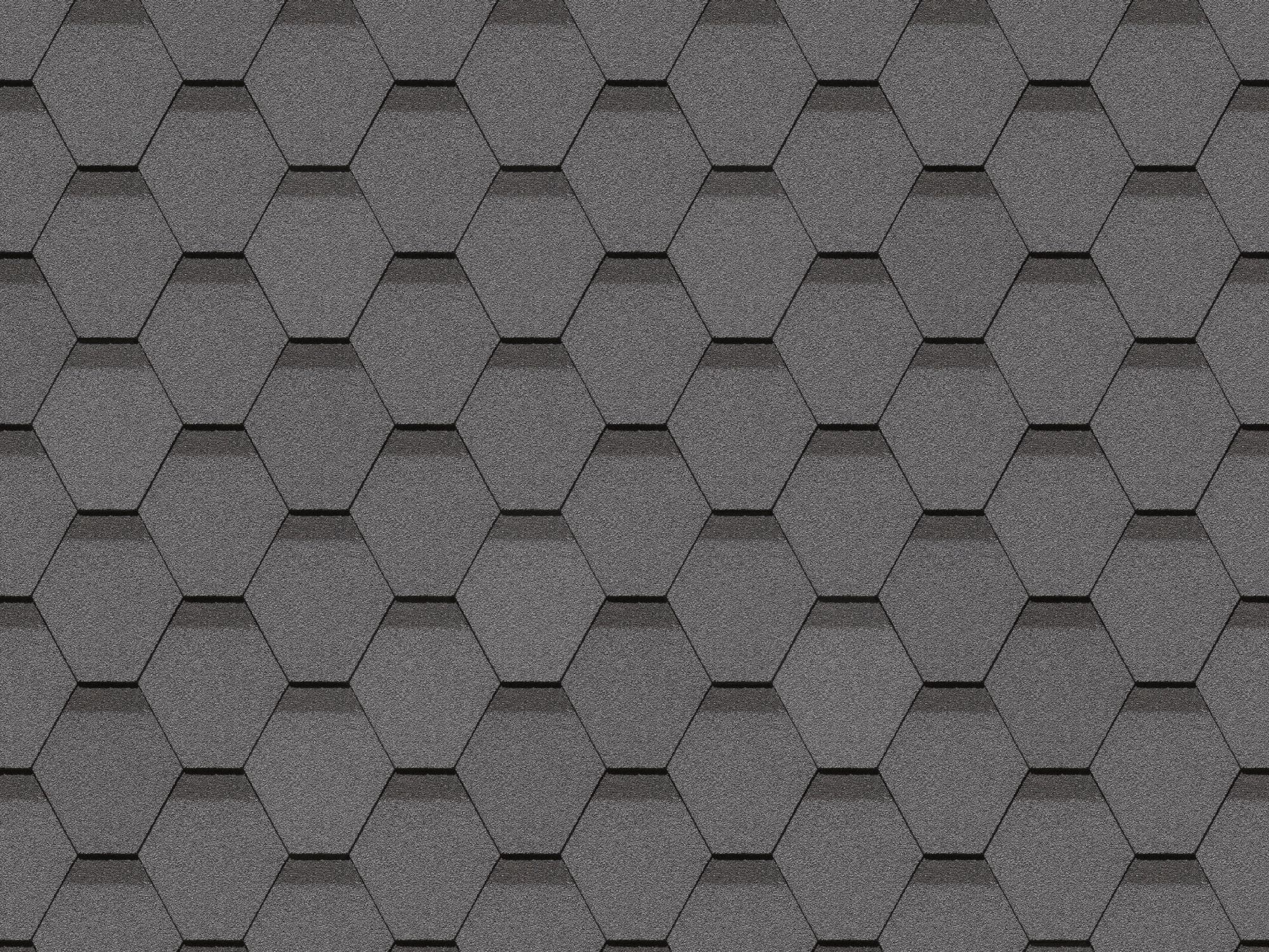 Черепица гибкая Docke Standard Сота, Серый (3 м²/уп) - Image 1