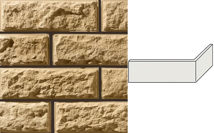 Камень искусственный декоративный Leonardo Stone Шато 050 угловой элемент - Image 1