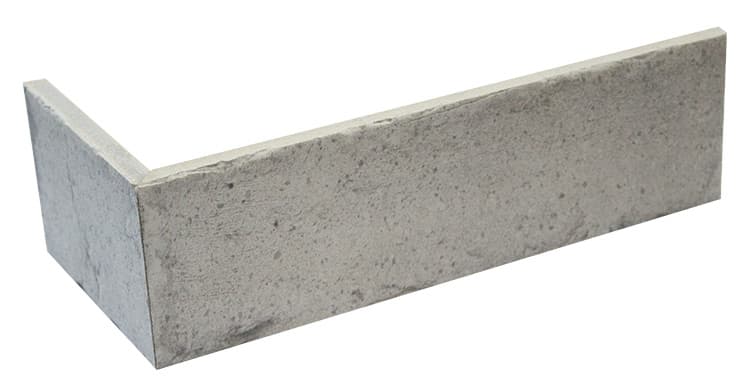 Плитка фасадная клинкерная угловая Interbau Brickloft INT574 Hellgrau, 240*115*52*10 мм - Image 1