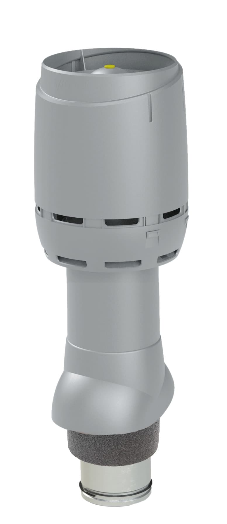 Выход вентиляционный изолированный с колпаком Vilpe FLOW 125P/IS/500, светло-серый - Image 1