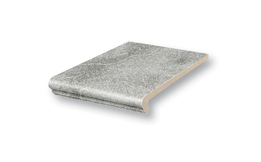 Ступень-флорентинер клинкерная Stroeher Keraplatte Roccia 840 grigio, 340*294*12 мм - Image 1
