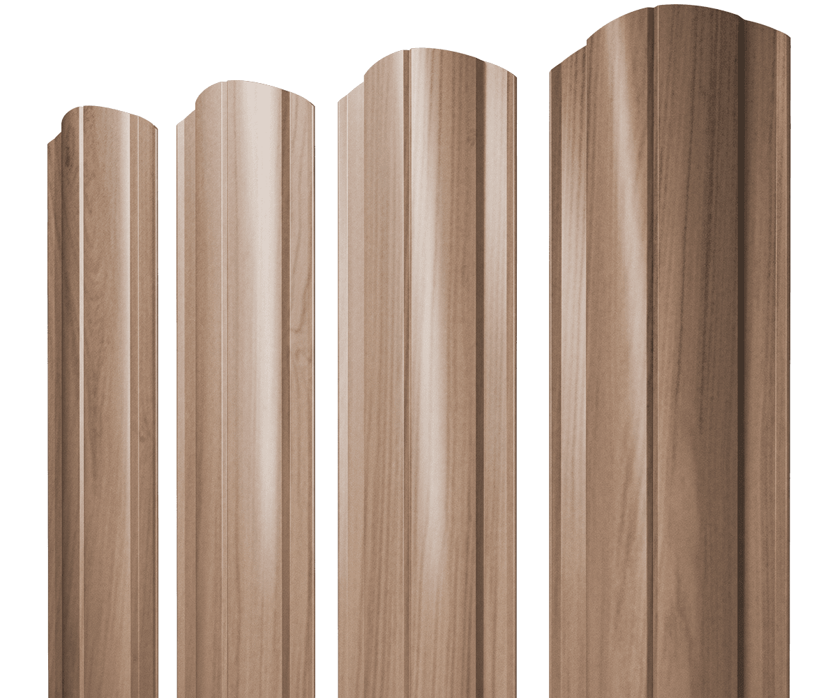 Штакетник Круглый фигурный 0,45 Print Elite Honey Wood TwinColor - Image 17