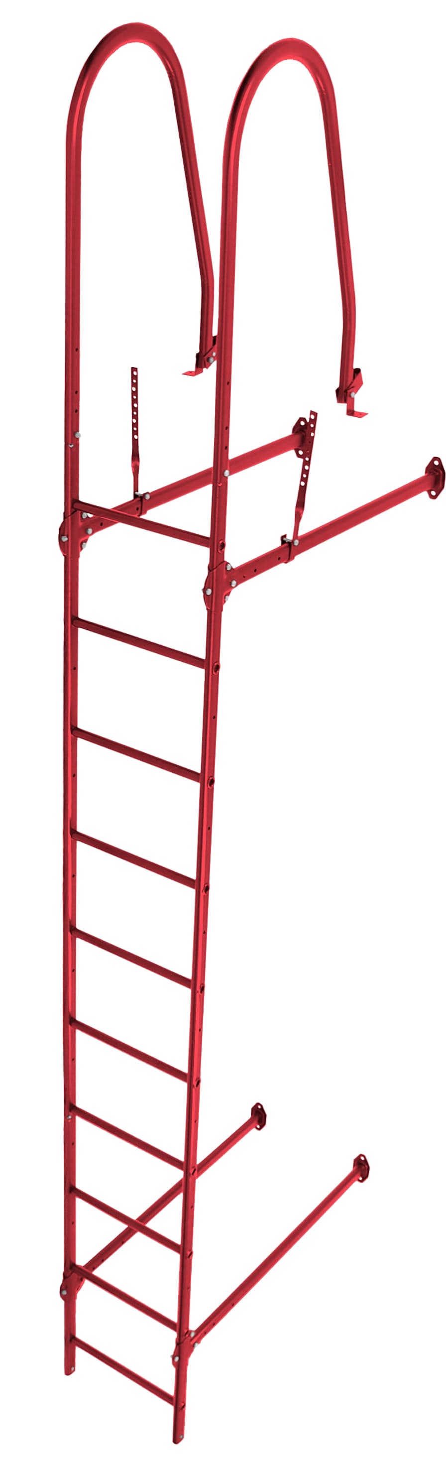 Лестница стеновая Grand Line RAL 3003 2,76м - Image 1