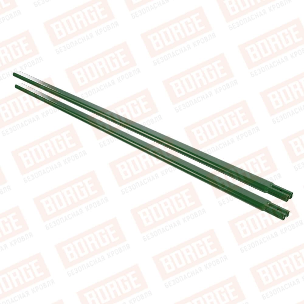 Труба снегозадержателя 25*45 мм L=1,5 м Borge лиственно-зеленый RAL 6002 - Image 1