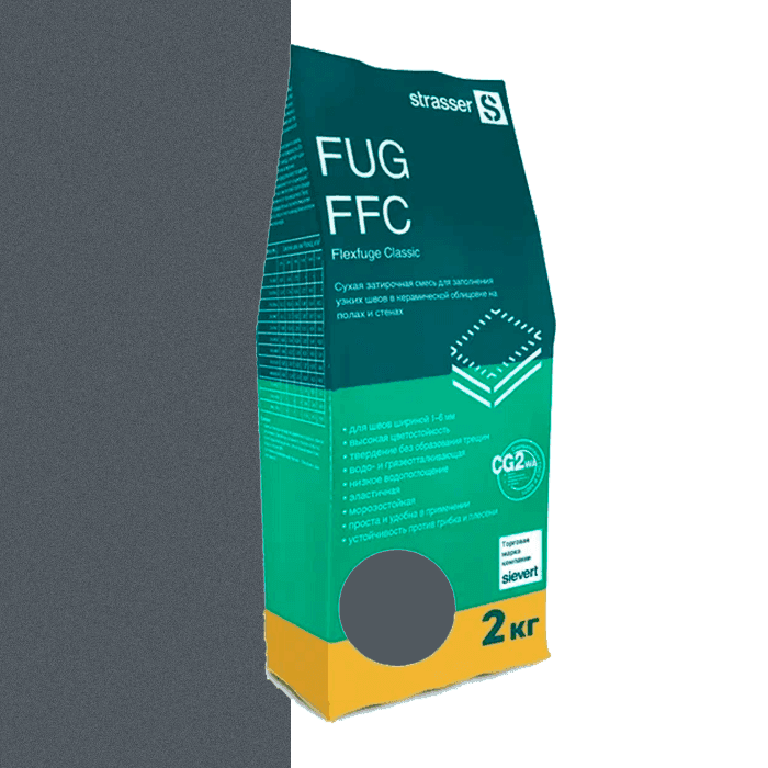 Смесь затирочная strasser FUG FFC 02 антрацит, 2 кг - Image 1