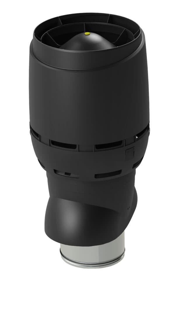 Выход вентиляционный изолированный с колпаком Vilpe FLOW XL 250P/IS/500, черный - Image 1