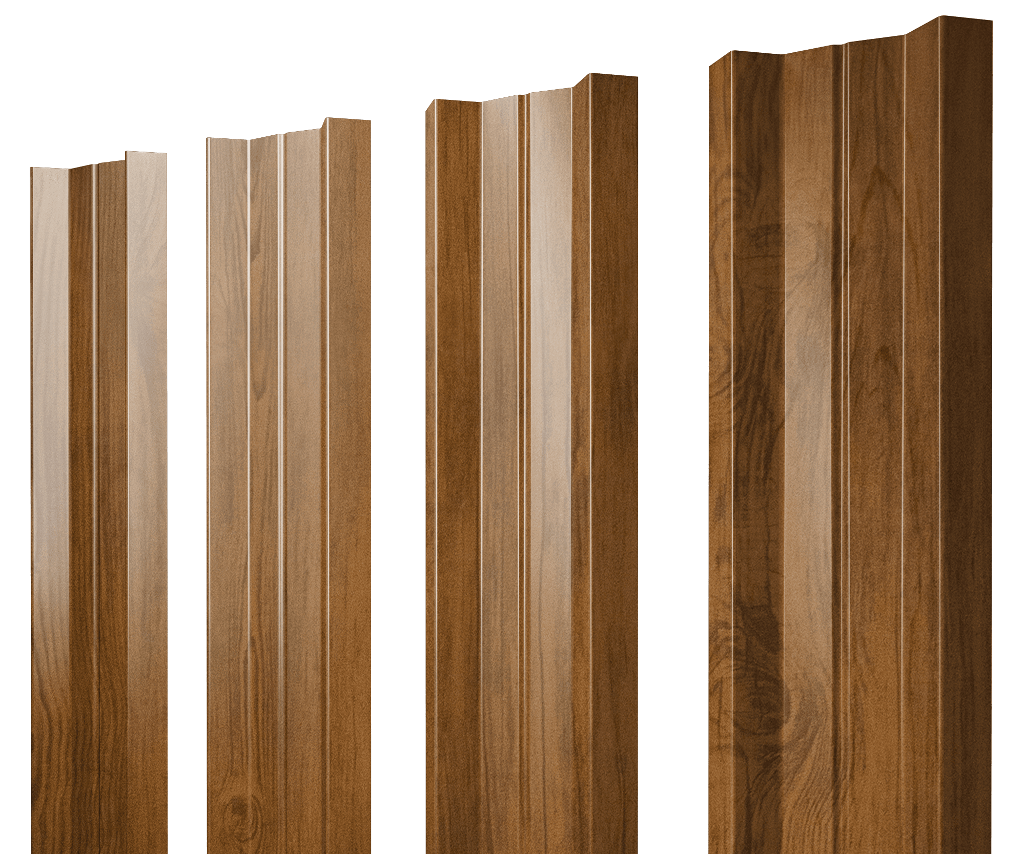 Штакетник М-образный А с прямым резом 0,45 Print Premium Golden Wood - Image 1