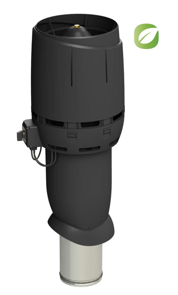 Вентилятор с колпаком Vilpe FLOW ECo160Р/700, черный - Image 1