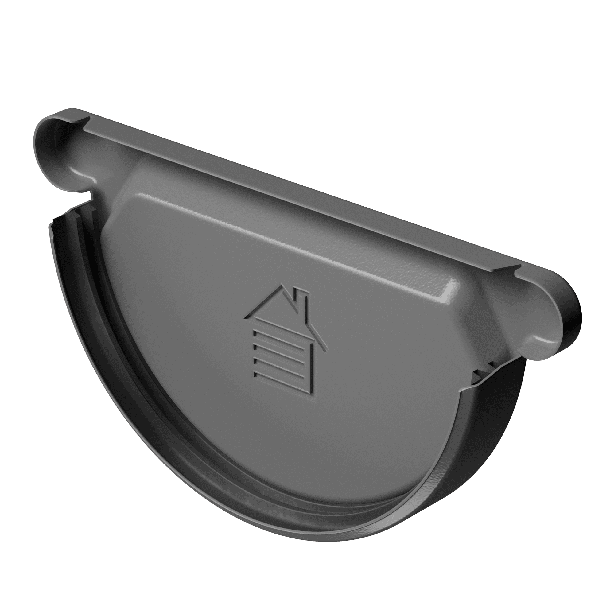 Заглушка желоба Ø125 Docke Stal Premium, RAL 7024 Графит - Image 1