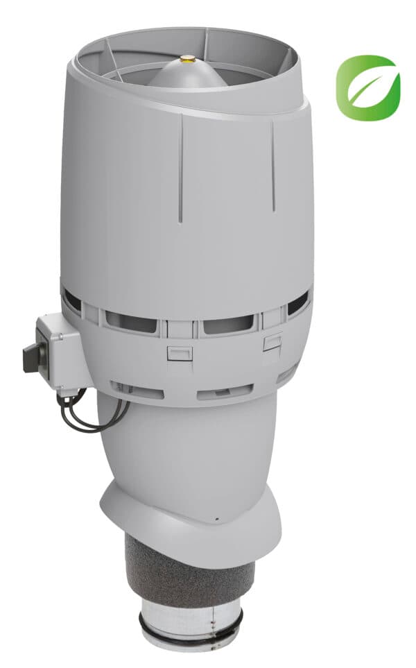 Вентилятор с колпаком Vilpe FLOW ECo125Р/500, светло-серый - Image 1