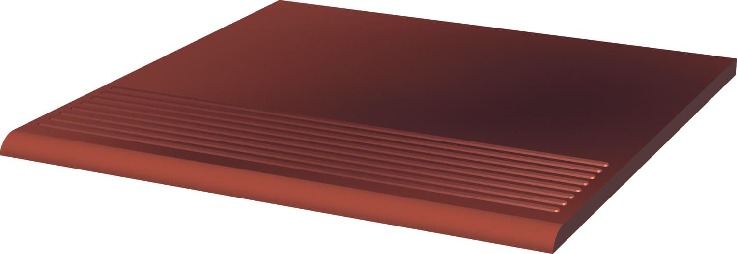 Ступень клинкерная с насечками гладкая Paradyz Cloud Rosa, 300*300*8,5 мм - Image 1