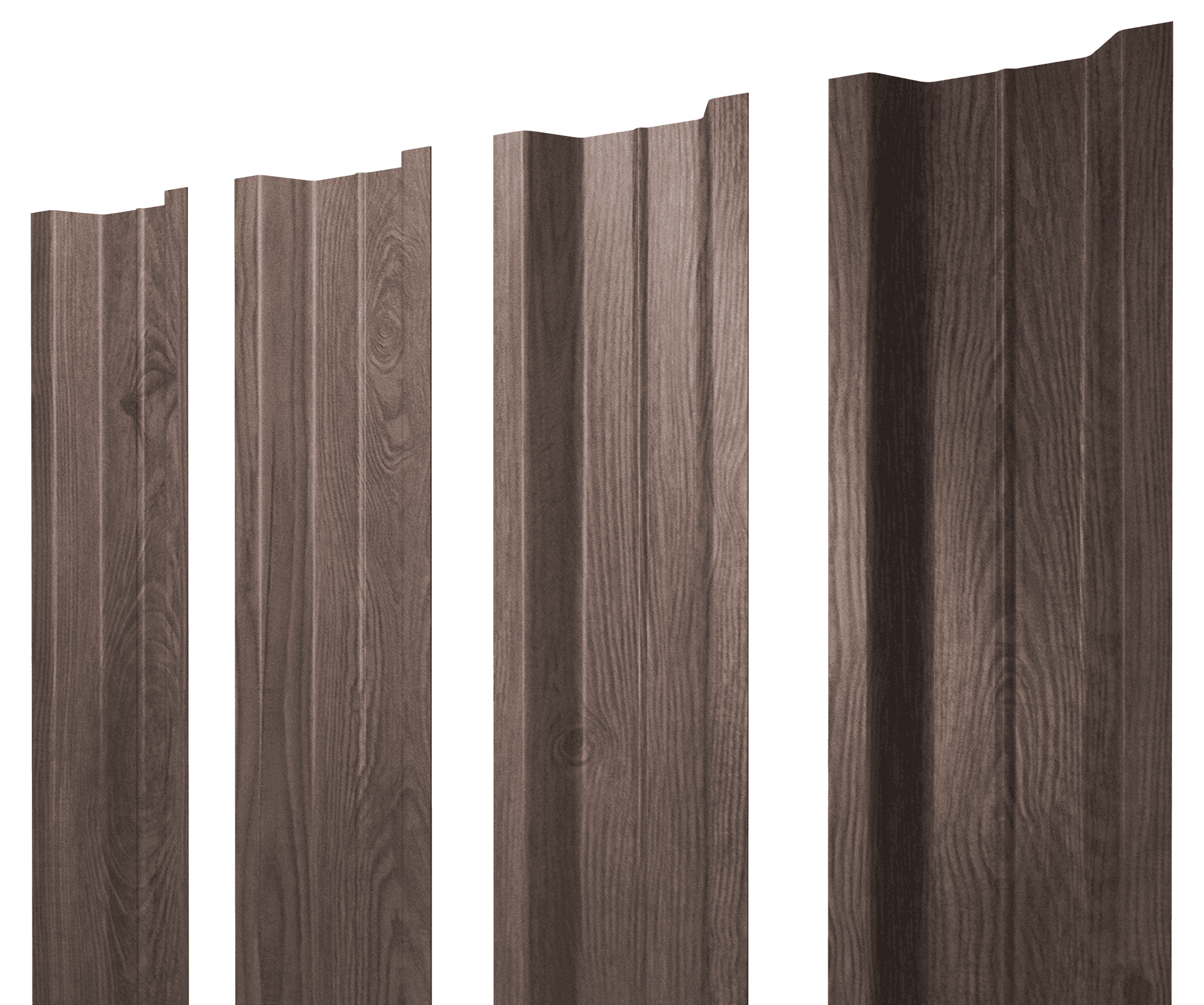 Штакетник П-образный В с прямым резом 0,45 Print Elite White Wood TwinColor - Image 18