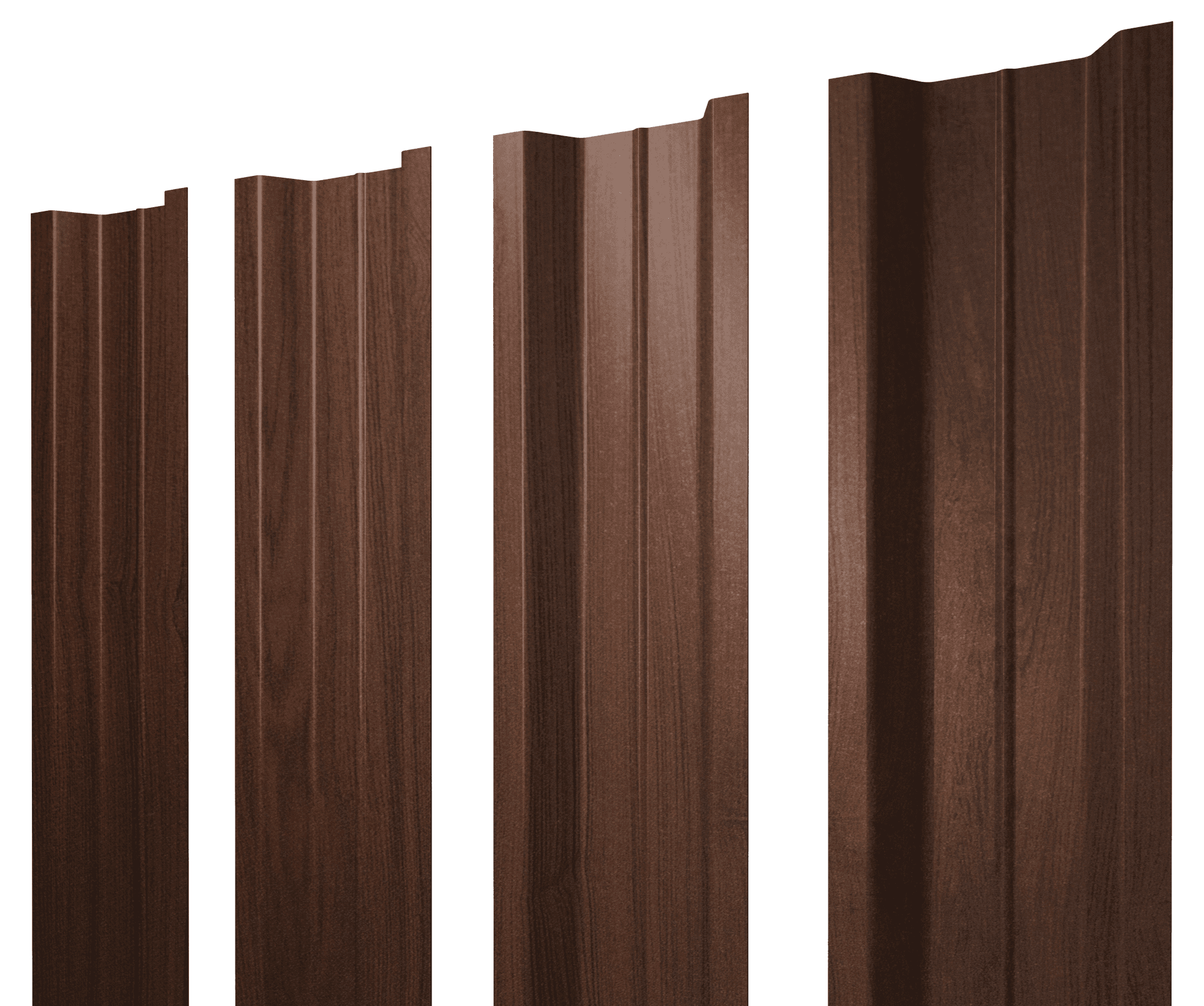 Штакетник П-образный В с прямым резом 0,45 Print Elite Choco Wood TwinColor - Image 18