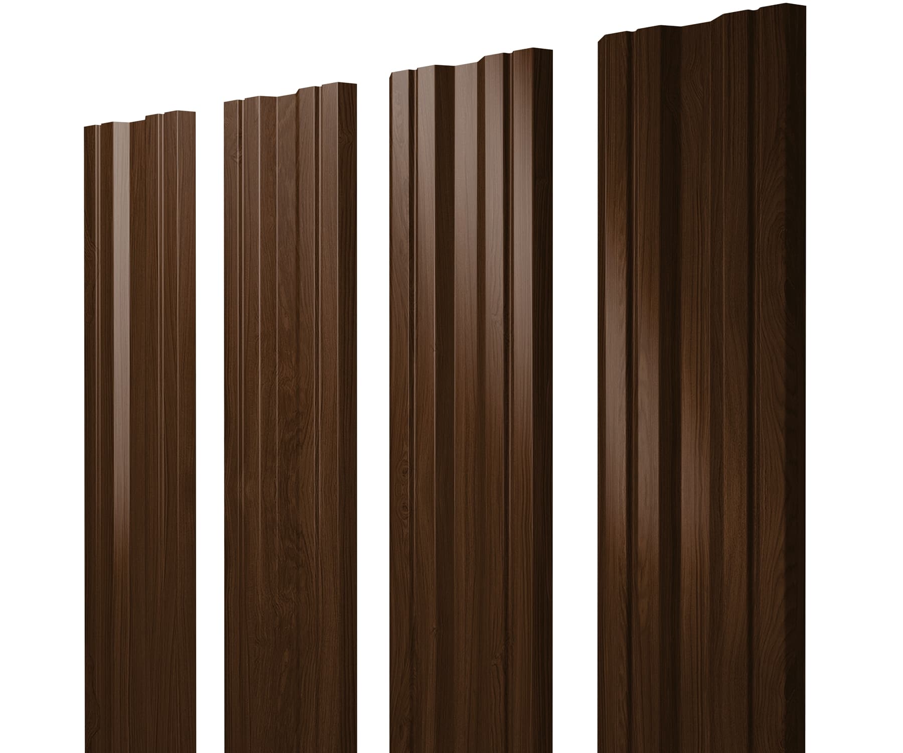 Штакетник Twin с прямым резом 0,45 Print Elite Choco Wood TwinColor - Image 1