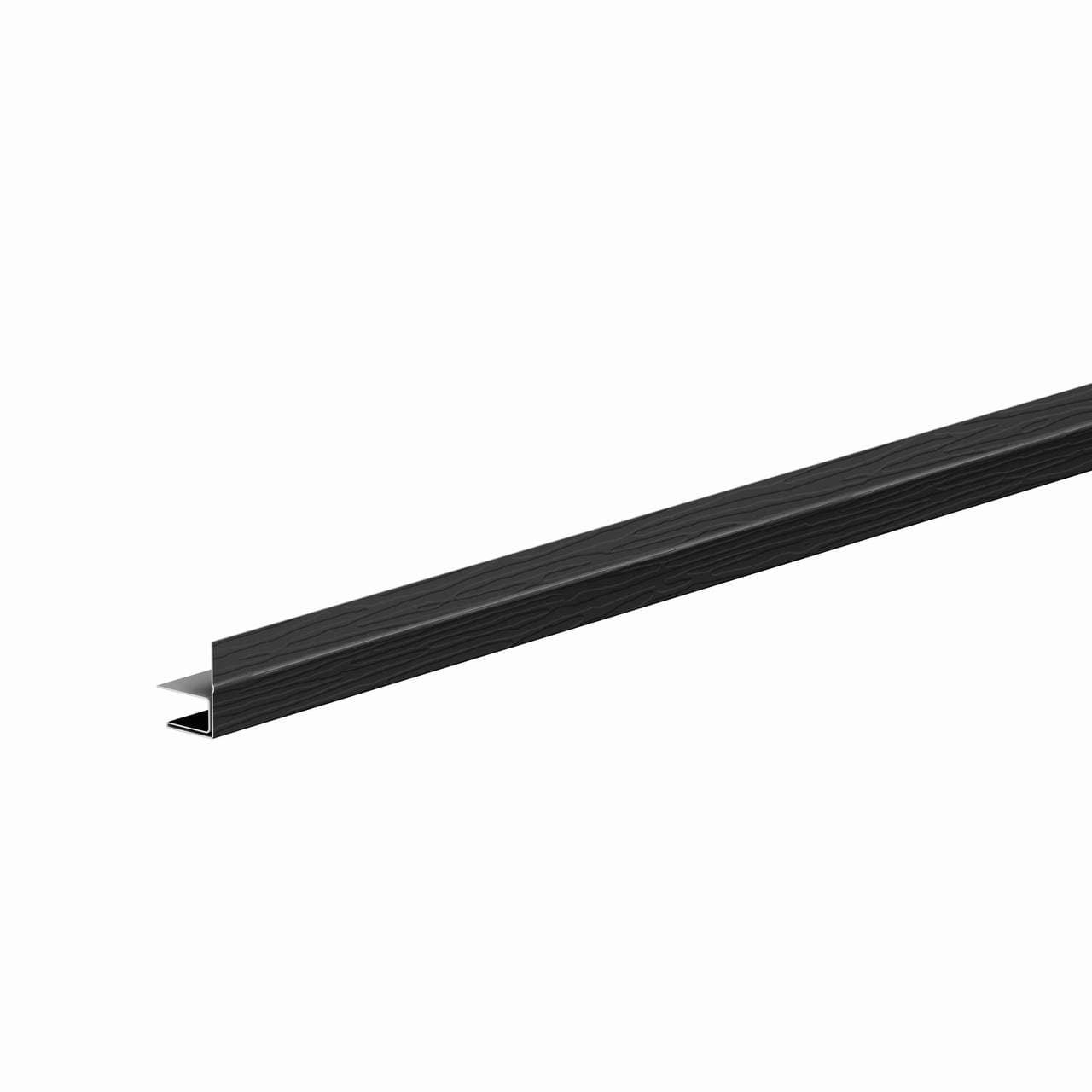 F-профиль L=2 м увеличенный AquaSystem PE (Zn140) 0,45 черный RAL 9005, фактурный - Image 1