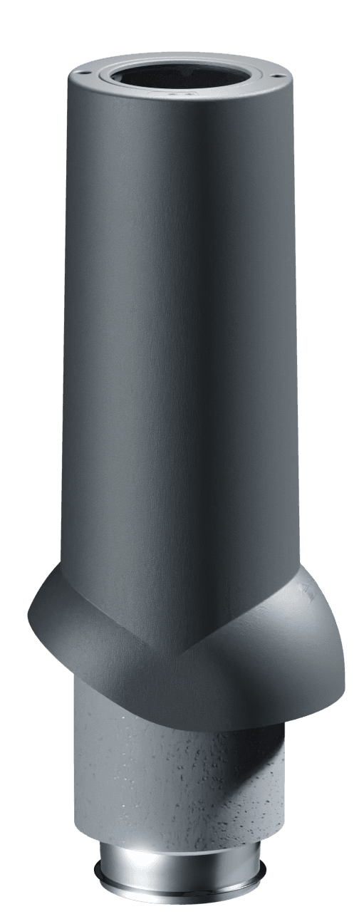 Труба выхода вентиляционного Docke PREMIUM ИЗЛ-125/700, Черный - Image 1