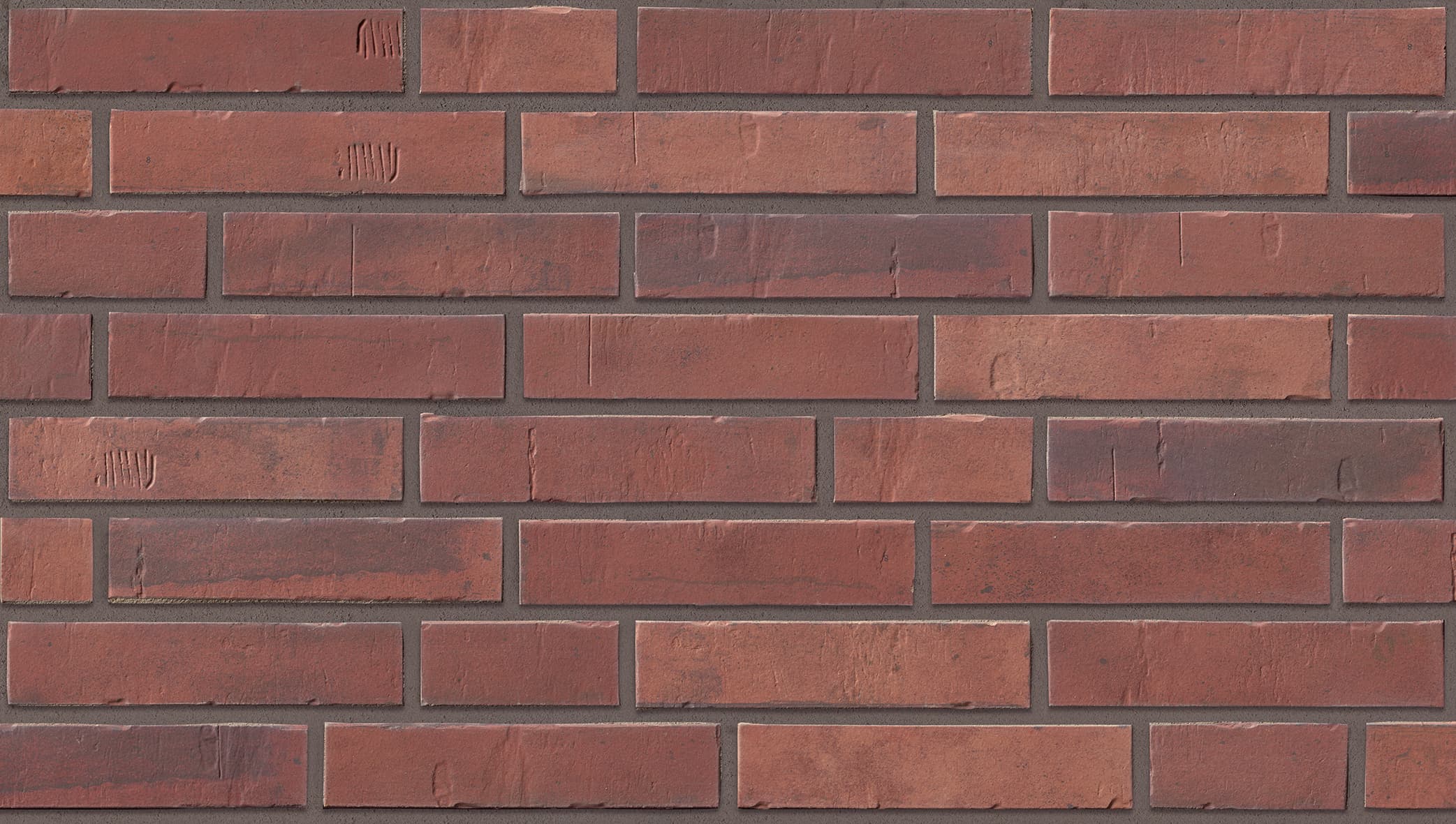 Плитка фасадная клинкерная Stroeher Kontur EG 476 dunkelrot engobiert глазурованная, 240*52*12 мм - Image 1
