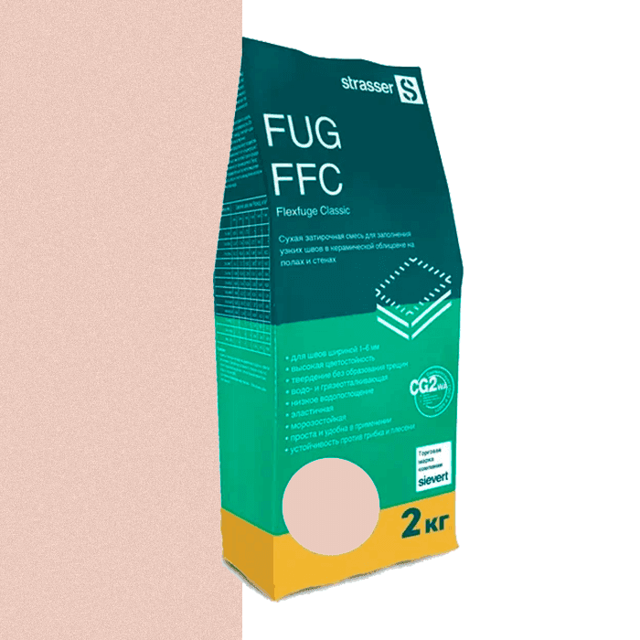 Смесь затирочная strasser FUG FFC 08 бежево-коричневый, 2 кг - Image 1