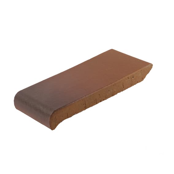 Подоконник клинкерный капельный ZG Clinker OK18 каштановый ангоб тушевой 180*110*25 мм - Image 1