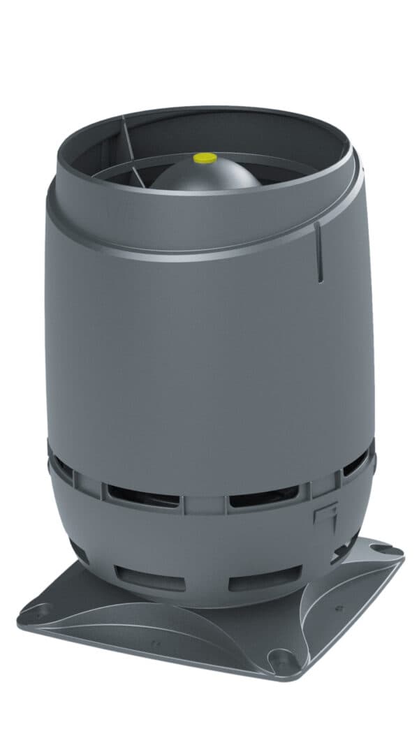 Выход вентиляционный Vilpe FLOW 125S + основание 250*250, серый - Image 1