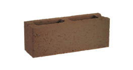 Блок бетонный пустотелый гладкий Меликонполар СКЦ-2Р-8 коричневый, 380*120*140 мм фото