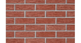 Клинкерная фасадная плитка Roben Melbourne 26 красный рифленый, 240*71 мм фото