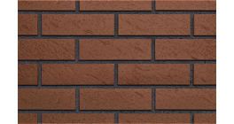 Клинкерная фасадная плитка Roben Braun genarbt Коричневый рельефная, 240*71 мм фото